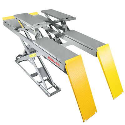 Goede prijs 4000 kg superdunne wiellaligning schaar lift met 4500mm lengte platform online