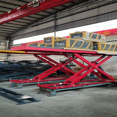 Giá tốt. 4000kg T400A Ultra Thin Scissor Lift để sắp xếp bánh xe chính xác trực tuyến