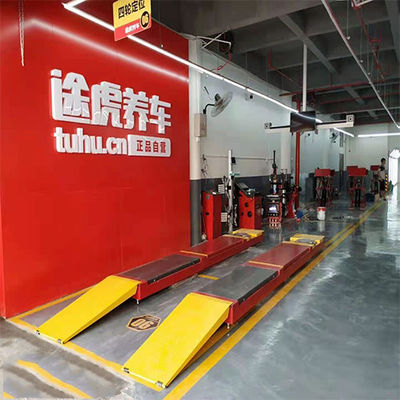 Buon prezzo T400A Sollevamento a forbice a risparmio di spazio per allineamento del veicolo in officina in linea