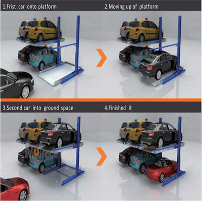 Goede prijs TP227 Dynamisch vergrendelende 2-postlift met parkeerondersteuning op meerdere niveaus online
