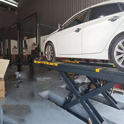 قیمت خوب T400D وسایل نقلیه بزرگ آسانسور قیچی قابل تنظیم با پلتفرم گسترده آنلاین