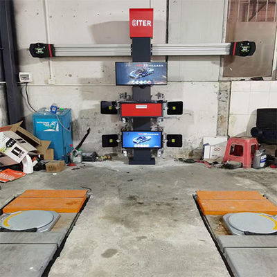 Harga yang bagus Peralatan 3D Four Wheel Alignment Dengan Kamera Sony Dan Kabinet Mobile Mesin 3D Wheel Aligner Dengan Ce on line