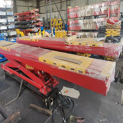 5T scissors wheel alignment car lift with 5000mm length platform with CE