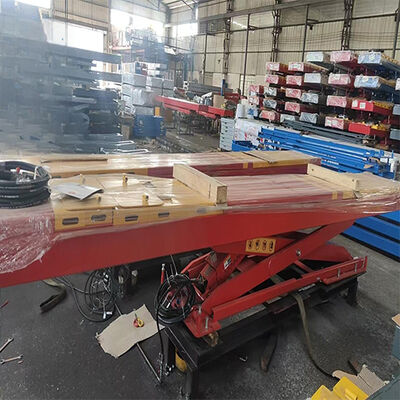 Harga yang bagus Lift mobil spooring gunting 5T, platform panjang 5 meter dengan dongkrak sekunder on line